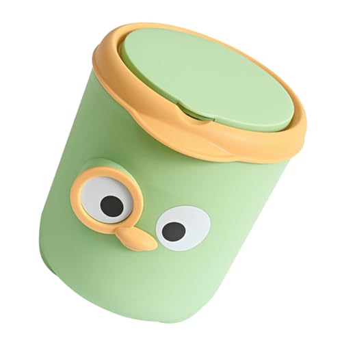 VILLFUL Mini-mülleimer Aus Pp-material Süßer Schreibtisch-mülleimer Mit Muscheldeckel Abfalleimer Für Arbeitsplatte Vielseitig Einsetzbar In Küche Und Wohnzimmer von VILLFUL