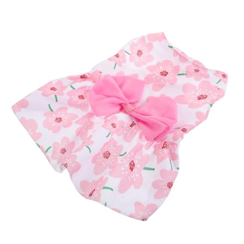 VILLFUL Sommer Plaid mit Schleife Atmungsaktives Leichtes Party Outfit für Kleine Hunde und Katzen Modischer Puppenrock für Frühling und Festliche Anlässe von VILLFUL