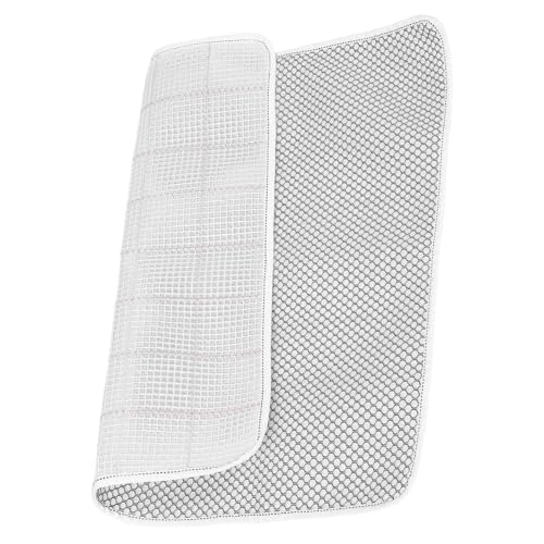 VILLFUL Stickmaterial Teppich Teppiche Stickerei Basteltuch Stickstoff Tufting-zubehör Bastelstoff Quadrate Material Zur Teppichherstellung Stickmaterial Stoff Stickereien Weiß Polyester von VILLFUL