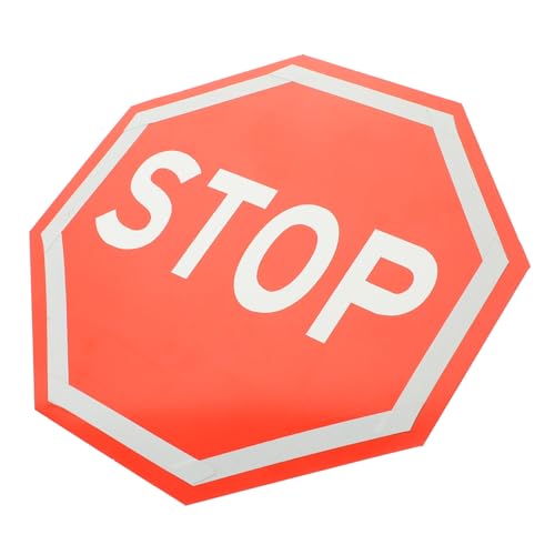 VILLFUL Stop Schild Verkehrszeichen aus Reflektierendes Achtkant Stoppschild für Straßenverkehr Wetterfest und Leicht als Warnschild für Straßen und Schlafzimmerdekoration von VILLFUL