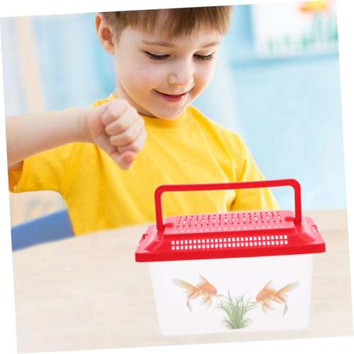 VILLFUL Tragbarer Transparenter Fischbehälter mit Atmungsaktivem Deckel Auslaufsicherer Kunststoff Aquarium für Schildkröten und Kleintiere Mittelgroßer Handtransportbehälter für Krabben VILLFUL Tragbarer Transparenter Fischbehälter mit Atmungsaktivem Deckel Auslaufsicherer Kunststoff Aquarium für Schildkröten und Kleintiere Mittelgroßer Handtransportbehälter für Krabben von VILLFUL