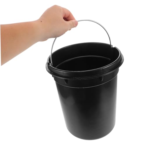 VILLFUL Transparenter Wiederverwendbarer Kunststoff mülleimer ohne Deckel mit Henkel Runder Abfalleimer für Bad Küche Büro und Wohnräume Praktischer Aufbewahrungseimer für von VILLFUL