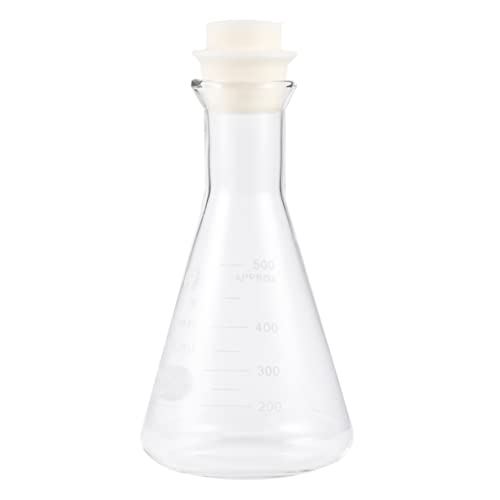 VILLFUL Unverzichtbar: 500ml Erlenmeyerkolben Weithals aus geruchslosem Glas mit Korkverschluss von VILLFUL