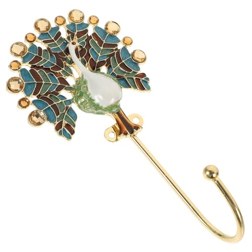 VILLFUL Vintage Garderobenhaken Metall Wandhaken mit Pfauenmotiv Dekorativer Retro Kleiderhaken für Jacken Hüte Schals Platzsparend und Stilvoll für Wohnzimmer Flur Badezimmer von VILLFUL