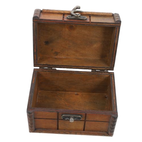 VILLFUL Vintage Holz Schmuckbox Lockable Aufbewahrungsbox für Schmuck Retro Spardose und Schatztruhe für Handgefertigte Holz Dekorbox mit Großzügigem Stauraum und Verarbeitung VILLFUL Vintage Holz Schmuckbox Lockable Aufbewahrungsbox für Schmuck Retro Spardose und Schatztruhe für Handgefertigte Holz Dekorbox mit Großzügigem Stauraum und Verarbeitung von VILLFUL