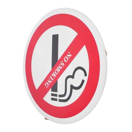 VILLFUL Vintage Warnschild Rauchen Verboten Rund Robust Wasserfest für Restaurant Geschäft Wanddekoration Klare Nichtraucher Anzeige Langlebiges Metallschild von VILLFUL