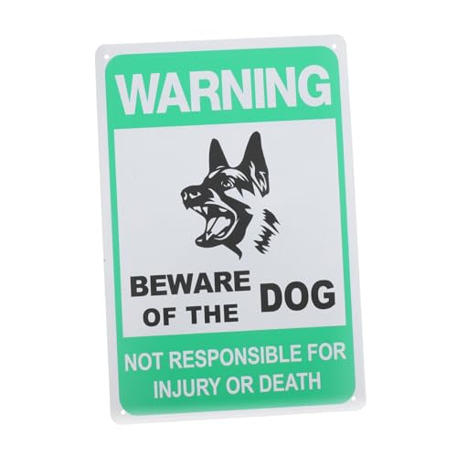 VILLFUL Vintage Warnschild für Garten und Wetterfestes Metall Schild mit Hundewarnung Retro Design für und Außenbereich Vielseitig Einsetzbar von VILLFUL