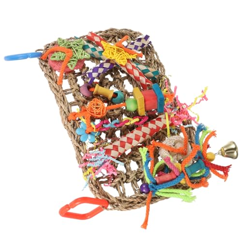 VILLFUL Vogelspielzeug für Papageien und Sittiche Handgewebtes aus Seegras Hängendes Kauspielzeug für Vogelkäfige Sicher und Langlebig für Stundenlangen Spielspaß VILLFUL Vogelspielzeug für Papageien und Sittiche Handgewebtes aus Seegras Hängendes Kauspielzeug für Vogelkäfige Sicher und Langlebig für Stundenlangen Spielspaß von VILLFUL