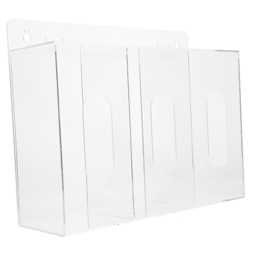 VILLFUL Wandhalter Handschuhspender aus Langlebigem Acryl Transparente Fächer Aufbewahrungsbox für Einweghandschuhe und Masken Platzsparend für Labor Praxis und VILLFUL Wandhalter Handschuhspender aus Langlebigem Acryl Transparente Fächer Aufbewahrungsbox für Einweghandschuhe und Masken Platzsparend für Labor Praxis und von VILLFUL