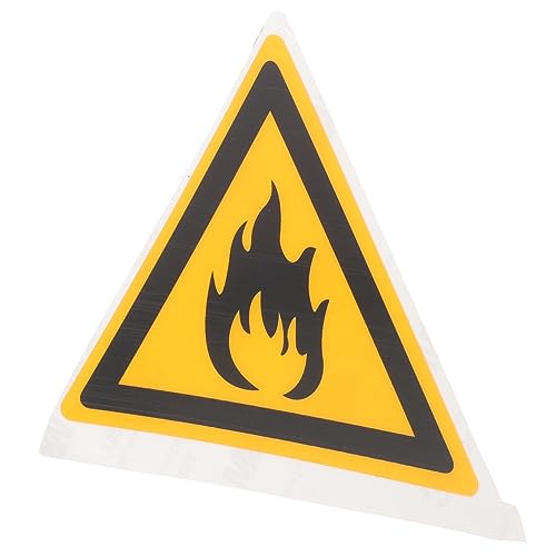 VILLFUL Warnschild Brennbare Gefahr Selbstklebend Dreieck Aufkleber Wald Park Schule Brandschutzzeichen Deutlich Einfache Montage Vielseitig Einsetzbar von VILLFUL