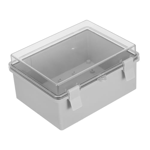 VILLFUL Wasserdichte Elektro verteilerdose Kunststoffgehäuse mit Scharnierdeckel und Wandhalterung für Außenbereich Kompakte Schutzbox für Stromanschlüsse und Messgeräte von VILLFUL