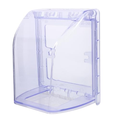 VILLFUL Wasserdichte Steckdosenbox Transparent Extra Spritzwassergeschützt Für Badezimmer Wasserheizer Outdoor Schutz Elektrische Steckdose Abdeckung Himmelblau von VILLFUL