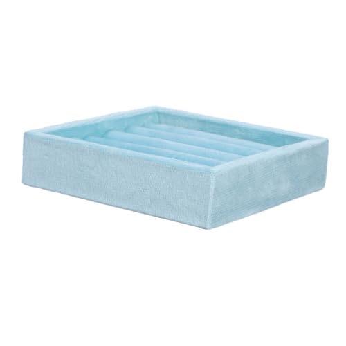 VILLFUL Weicher Lint Schmuck Organizer Tray mit Mehreren Fächern Ringschale und Ohrringhalter Kompakter Schmuckablagebehälter für Schlafzimmer oder Schminktisch Reisefreundlich und von VILLFUL