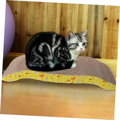 VILLFUL Wellenschnitt Katzenkratzbrett aus Pappe mit Bogenform Langlebiges Kratzpad Wandmontage Leichtes Katzen zur Natürlichen Krallenpflege und Möbel Schutz Geeignet für Katzen und VILLFUL Wellenschnitt Katzenkratzbrett aus Pappe mit Bogenform Langlebiges Kratzpad Wandmontage Leichtes Katzen zur Natürlichen Krallenpflege und Möbel Schutz Geeignet für Katzen und von VILLFUL