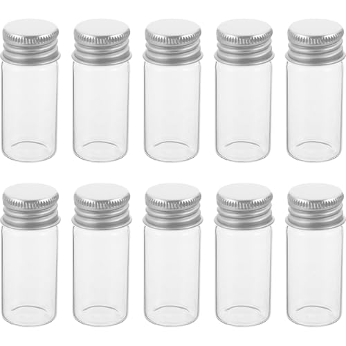 VILLFUL 20 Stück Wiederverwendbare Glasbehälter Transparente Glasflaschen Mit Deckel Für Süßigkeiten Und Tee Aufbewahrung von VILLFUL