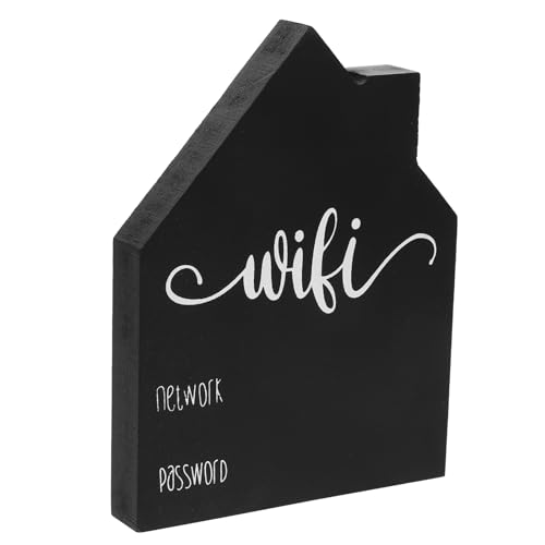 VILLFUL Wlan Passwortschild aus Holz für Gästezimmer Freistehendes Schild für Hotel und Zuhause Tisch Wlan Schild für Drahtloses von VILLFUL
