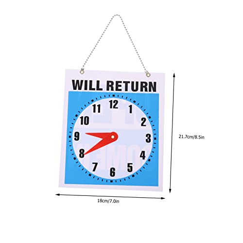 VILLFUL Willkommen Türschild aus Robustem PVC Doppelseitiges Dekor mit Uhr Quadratische Form für Laden Geschäft und Zuhause Einfach an Wand oder Tür zu Hängen Langlebig und Praktisch von VILLFUL