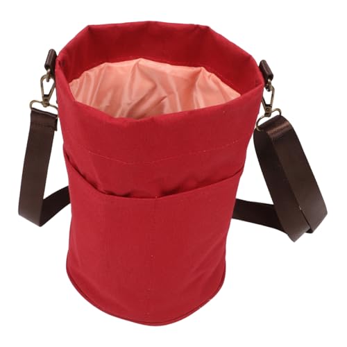 VILLFUL Yarn Organizer Tragbare Stricktasche Für Wolle Multifunktionale Näh Häkelzubehör Aufbewahrung Praktische Tasche Für Stricknadeln Und Zubehör Rote Rundtasche VILLFUL Yarn Organizer Tragbare Stricktasche Für Wolle Multifunktionale Näh Häkelzubehör Aufbewahrung Praktische Tasche Für Stricknadeln Und Zubehör Rote Rundtasche von VILLFUL