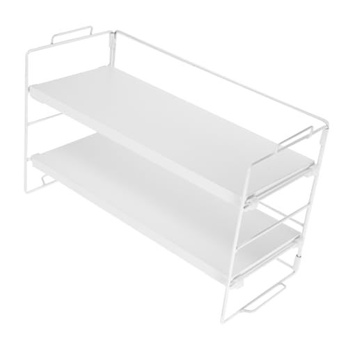 VILLFUL Zweischichtiges Bücherregal aus Holz Praktischer Aufbewahrungsorganizer für Schreibtisch Schlafzimmer und Büro zur Ordnung von und Büromaterialien Einfache Wenigen Minuten von VILLFUL