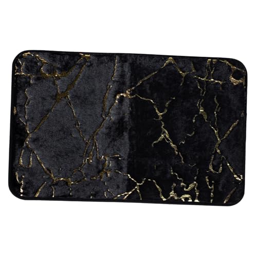 VILLFUL rutschfeste Badematte mit Marmor Design Saugfähige Duschmatte Weicher Badezimmerteppich Wasserabsorbierend Passend für Bad Wc und Wohnräume von VILLFUL