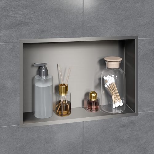 VILSTEIN Duschnische 30x45 cm Aufputz, Wandnische Edelstahl, Duschregal mit Ablagefach und Rand, Einbauregal für Dusche & Badezimmer, Dusch Organizer, Wandregal für Aufbewahrung in der Dusche VILSTEIN Duschnische 30x45 cm Aufputz, Wandnische Edelstahl, Duschregal mit Ablagefach und Rand, Einbauregal für Dusche & Badezimmer, Dusch Organizer, Wandregal für Aufbewahrung in der Dusche von VILSTEIN