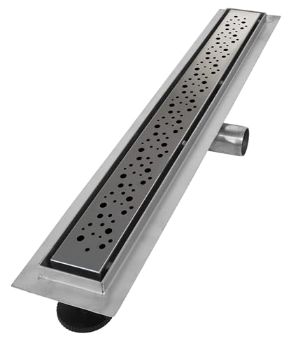 VILSTEIN Duschrinne 110cm, Edelstahl Bodenablauf Komplettset, extra flach, Siphon mit Geruchsstop, Haarsieb - Kreise VILSTEIN Duschrinne 110cm, Edelstahl Bodenablauf Komplettset, extra flach, Siphon mit Geruchsstop, Haarsieb - Kreise von VILSTEIN