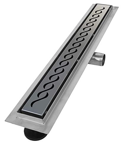 VILSTEIN Duschrinne 60cm Edelstahl, Bodenablauf Komplettset extra flach, Siphon mit Geruchsstop, Haarsieb - Kurze Welle VILSTEIN Duschrinne 60cm Edelstahl, Bodenablauf Komplettset extra flach, Siphon mit Geruchsstop, Haarsieb - Kurze Welle von VILSTEIN