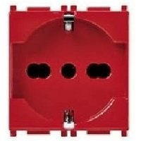 Plan 2p+t bipasso schuko rossa 16a unel 14210.r von VIMAR