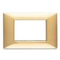 Plana platte 3 module technopolymer poliert farbe gold 14653.24 - Vimar von VIMAR