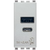 Vimar - eikon stromversorgung usb a+c 5v 2,4a 1 modul color next 20292.ac.n von VIMAR