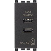 USB-Netzteil c+c 5V 3A 1M Grau Vimar 19292.CC von VIMAR