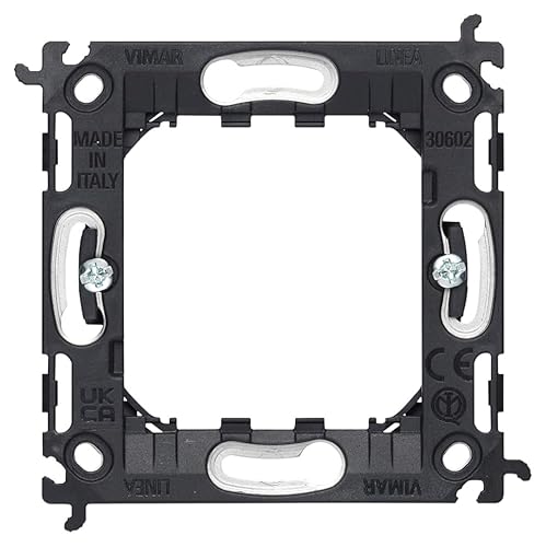 VIMAR 0R30602 Linea Halterung 2 m, mit Griffen, für Unterputzdosen Ø 60 mm, kombinierbar mit Achsabstand 71 mm von VIMAR
