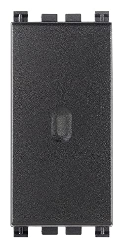 VIMAR 19100 Axialschalter 1P Serie Arké, 10 AX 250 V, beleuchtbar, auswechselbarer Taste, max. 100 W für Lampen mit integriertem Netzteil (IEC 60669-1:2017), grau von VIMAR