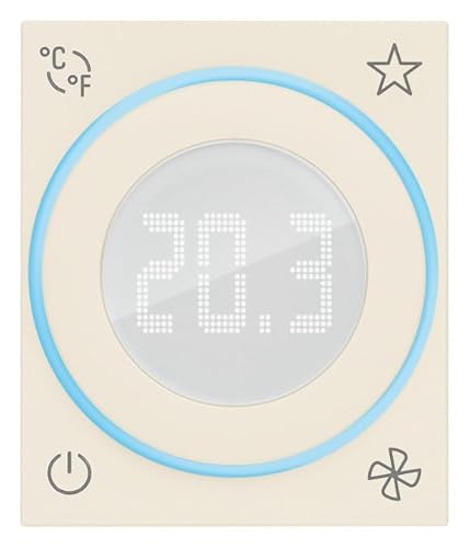 VIMAR 30811.C Linie Smart Thermostat mit Rollen, 2M, IoT-Technologie Standard Bluetooth 5.0, Eingang für Außentemperatursensor, Heizung und Klimaanlage, Stromversorgung 100-240 V, Hanf VIMAR 30811.C Linie Smart Thermostat mit Rollen, 2M, IoT-Technologie Standard Bluetooth 5.0, Eingang für Außentemperatursensor, Heizung und Klimaanlage, Stromversorgung 100-240 V, Hanf von VIMAR