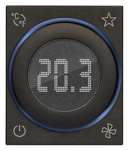 VIMAR 30811.G Smart Thermostat mit Rollen, 2M, IoT-Technologie Standard Bluetooth 5.0, Eingang für Außentemperatursensor, Heizung und Klimaanlage, Stromversorgung 100-240 V, schwarz VIMAR 30811.G Smart Thermostat mit Rollen, 2M, IoT-Technologie Standard Bluetooth 5.0, Eingang für Außentemperatursensor, Heizung und Klimaanlage, Stromversorgung 100-240 V, schwarz von VIMAR