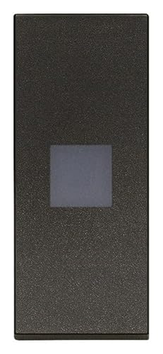 VIMAR 31000.DG Linea Wechselbare Tastenkappe 1 ausgerichtetes Modul, mit beleuchtbarem Diffusor und anpassbarem Symbol mit Hintergrundbeleuchtung, schwarz von VIMAR