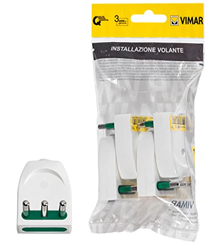 VIMAR FP00204.B Großer SICURY Stecker 2P+T 16 A 250 V~ 4 Stück schwenkbare Inline oder Winkelstecker Italienischer Standard Typ S17-SPB17 VIMAR FP00204.B Großer SICURY Stecker 2P+T 16 A 250 V~ 4 Stück schwenkbare Inline oder Winkelstecker Italienischer Standard Typ S17-SPB17 von VIMAR