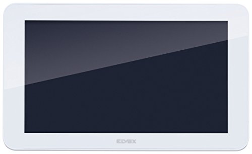 VIMAR K40917 Zusatz-Touchscreen-Freisprech-Monitor LCD 7in für Videosprechanalagen-Set, Netzgerät 24 Vdc 1A mit austauschbaren Steckern EU BS US AU Standard, mit Zubehöre für AP-Einbau, Weiß von VIMAR