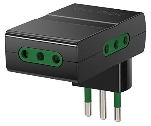 VIMAR Mehrfachadapter, Platzsparend, SICURY 250 V~, Kleiner Stecker 2P+T 10 A, Italienischer Standard, Typ S11, Drei Steckdosen 2P+T 10 A, Italienischer Standard, Typ P11 VIMAR Mehrfachadapter, Platzsparend, SICURY 250 V~, Kleiner Stecker 2P+T 10 A, Italienischer Standard, Typ S11, Drei Steckdosen 2P+T 10 A, Italienischer Standard, Typ P11 von VIMAR