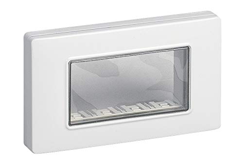 VIMAR PLANA Boxen von Oberfläche – Deckel IP55 4 Modul mit Schraube weiß von VIMAR