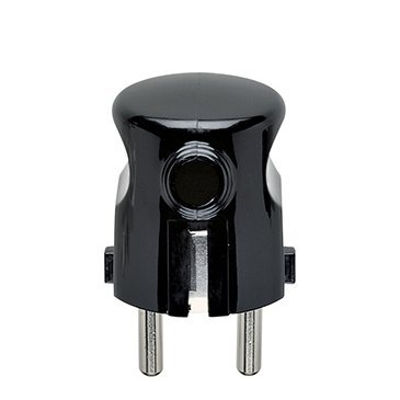 VIMAR RI.00241N Stecker 2P+T 16 A 250 V, kombiniert Standard Deutsch und Französisch, Kabelausgang 90 Grad, Schwarz von VIMAR