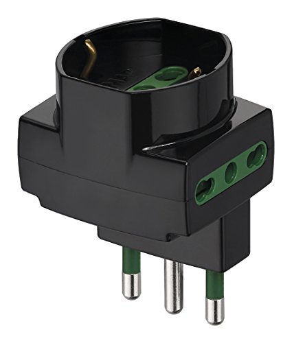 VIMAR Ri.00314 Netzteil Multischalter sicury 250 V ~ versetzt senkrecht, schwarz von VIMAR