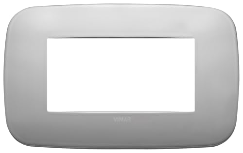 VIMAR SERIE Arke – Rahmen Round 4 Module Metall Nickel matt von VIMAR
