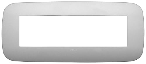 VIMAR SERIE Arke – Rahmen Round 7 Module Metall silber matt von VIMAR
