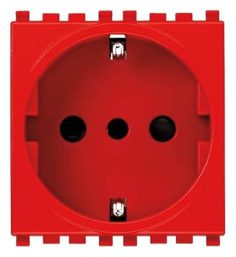 VIMAR SERIE Arke – Steckdose 2-polig + Erde 16 A P30 rot von VIMAR