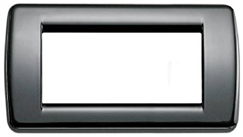 VIMAR SERIE IDEA – Metallplatte Rondo 4 Modul schwarz von VIMAR