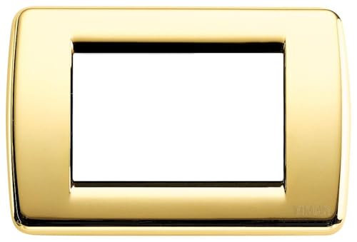 VIMAR SERIE IDEA – Plaque Rondo 3 Modul Metall gold glänzend von VIMAR