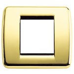 VIMAR SERIE IDEA – Platte RONDO 1 – 2 Modul Metall gold glänzend von VIMAR
