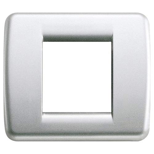 VIMAR SERIE IDEA – Platte RONDO 1 – 2 Modul Metall silber von VIMAR
