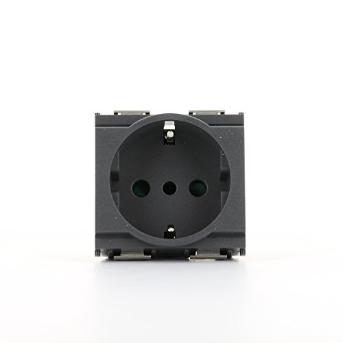 VIMAR SERIE IDEA – Steckdose 2-polig + Erde 16 A P30 grau von VIMAR